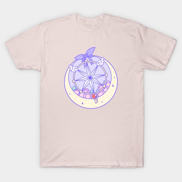 Sakura Clear Card Wand T-Shirt by Cosmic Queers